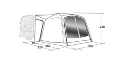 Outwell Milestone Dash Drive Away Awning 19 Outwell Milestone Dash Drive Away Awning -Camping Sales Store 111099 milestone dash drawing perspective2