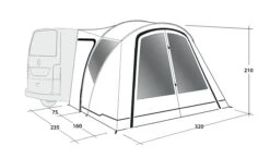 Outwell Lakecrest Drive Away Awning 23 Outwell Lakecrest Drive Away Awning -Camping Sales Store 111166 lakecrest drawing perspective2