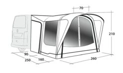 Outwell Newburg 160 Air Drive Away Awning 15 Outwell Newburg 160 Air Drive Away Awning -Camping Sales Store 111170 newburg 160 air drawing perspective2