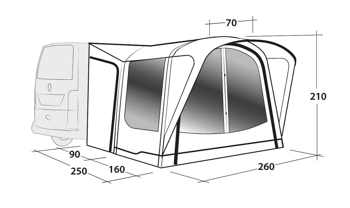 Outwell Newburg 160 Air Drive Away Awning 7 Outwell Newburg 160 Air Drive Away Awning - Image 5