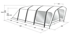 Outwell Hayward Lake 6ATC Tent (2023) -Camping Sales Store 111197 hayward lake 6atc drawing perspective2