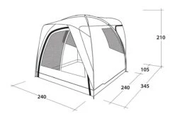 Outwell Beachcrest Drive Away Awning 26 Outwell Beachcrest Drive Away Awning -Camping Sales Store 111238 beachcrest drawing perspective2