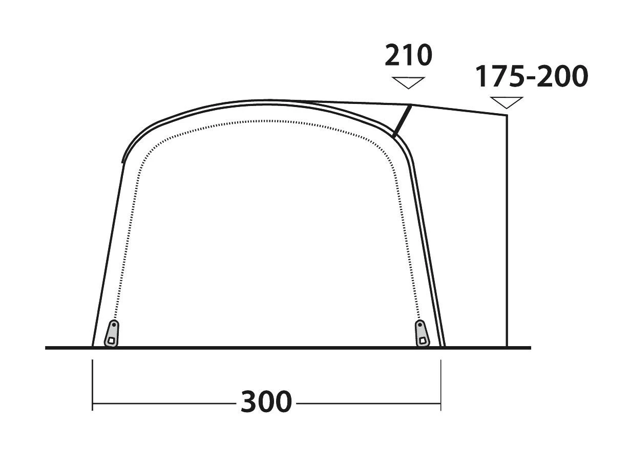 Outwell Blossburg 380 Air Drive Away Awning 5 Outwell Blossburg 380 Air Drive Away Awning - Image 3