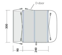 Outwell Newburg 240 Air Low Drive Away Awning 16 Outwell Newburg 240 Air Low Drive Away Awning -Camping Sales Store 111245 newburg 240 air drawing floorplan3