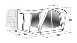 Outwell Newburg 240 Air Low Drive Away Awning 19 Outwell Newburg 240 Air Low Drive Away Awning -Camping Sales Store 111245 newburg 240 air drawing perspective2