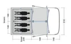 Outwell Springville 4SA Tent (2023) 21 Outwell Springville 4SA Tent (2023) -Camping Sales Store 111275 springville 4sa drawing floorplan3