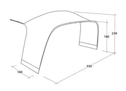 Outwell Lounge Tent Connector L (2023) 11 Outwell Lounge Tent Connector L (2023) -Camping Sales Store 111341 lounge tent connector l drawing perspective2