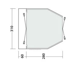 Easy Camp Shamrock Awning (180 - 205cm) 11 Easy Camp Shamrock Awning (180 - 205cm) -Camping Sales Store 120398 shamrock drawing floorplan3