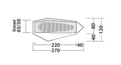 Robens Arrow Head 1 Tent (2023) 17 Robens Arrow Head 1 Tent (2023) -Camping Sales Store 130272 arrow head drawing floorplan3 1