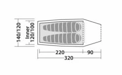 Robens Arch 2 Tent (2023) -Camping Sales Store 130274 arch 2 drawing floorplan24 1 1