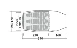 Robens Pioneer 3EX Tent (2022) -Camping Sales Store 130275 pioneer 3ex drawing floorplan3