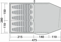 Robens Double Dreamer 5 Tent (2023) 23 Robens Double Dreamer 5 Tent (2023) -Camping Sales Store 130279 double dreamer 5 drawing floorplan3