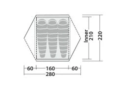 Robens Boulder 3 Tent (2023) -Camping Sales Store 130290 boulder 3 drawing floorplan3