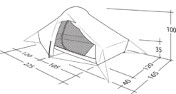 Robens Chaser 2 Tent (2023) -Camping Sales Store 130316 chaser 2 drawing perspective2