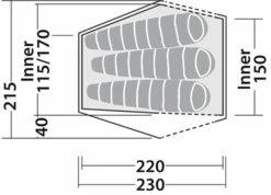 Robens Chaser 3XE Tent (2022) -Camping Sales Store 130317 chaser 3xe drawing floorplan3