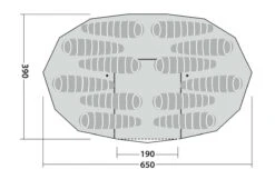 Outwell Robens Klondike Twin Tipi Tent (2023) 18 Outwell Robens Klondike Twin Tipi Tent (2023) -Camping Sales Store 130359 klondike twin drawing floorplan3