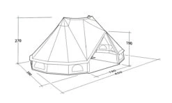 Outwell Robens Klondike Twin Tipi Tent (2023) 20 Outwell Robens Klondike Twin Tipi Tent (2023) -Camping Sales Store 130359 klondike twin drawing perspective2