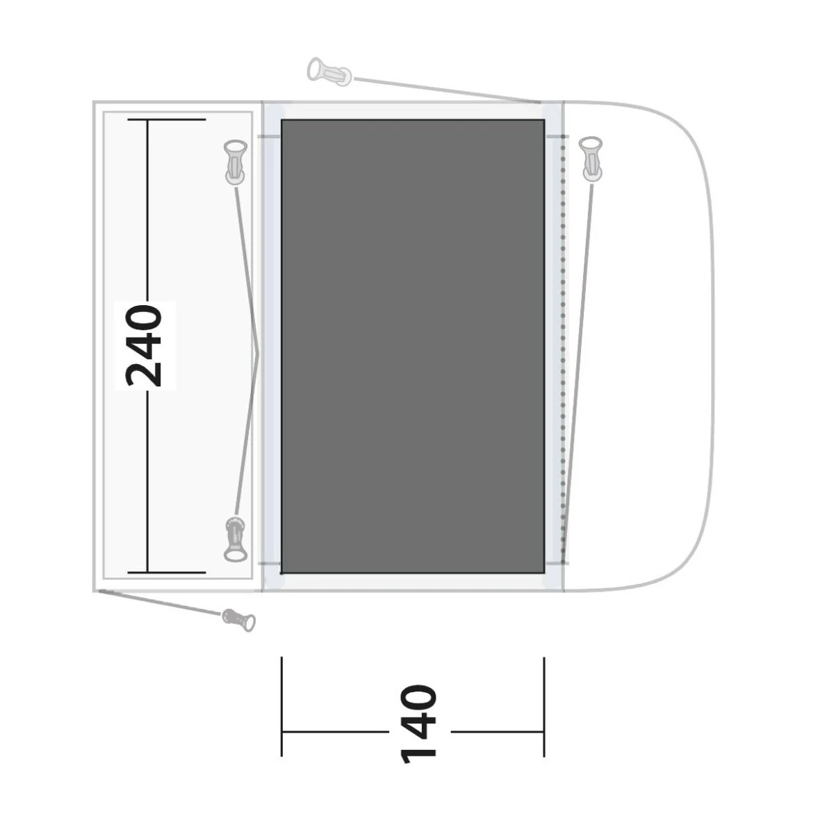 Outwell Newburg 160 Footprint Groundsheet 4 Outwell Newburg 160 Footprint Groundsheet - Image 2
