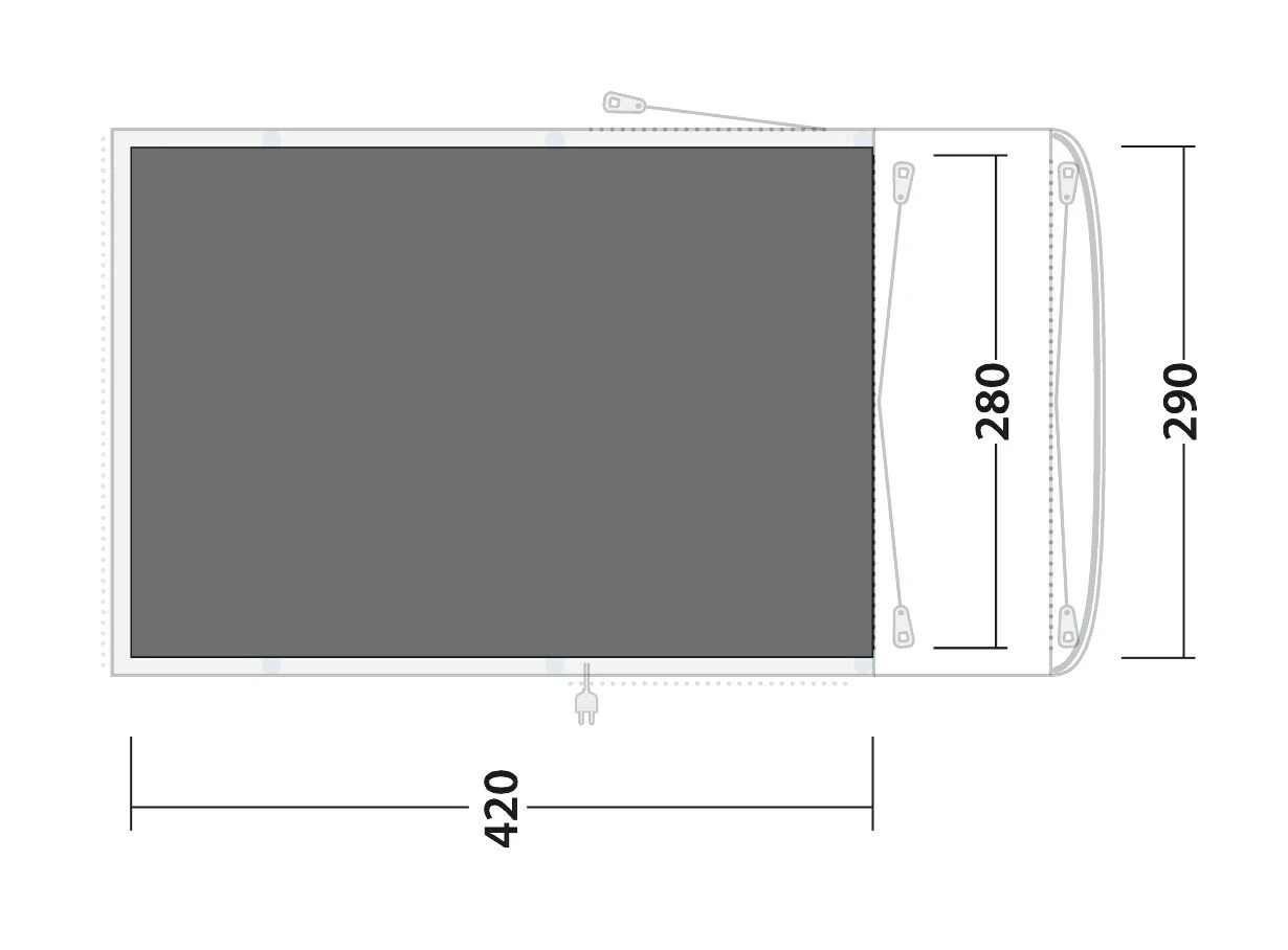 Outwell Roseville 4SA Footprint Groundsheet 4 Outwell Roseville 4SA Footprint Groundsheet - Image 2