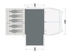 Outwell Mountain Lake 5ATC Flat Woven Carpet 7 Outwell Mountain Lake 5ATC Flat Woven Carpet -Camping Sales Store 170890 flat woven carpet mountain lake 5atc drawing floorplan2