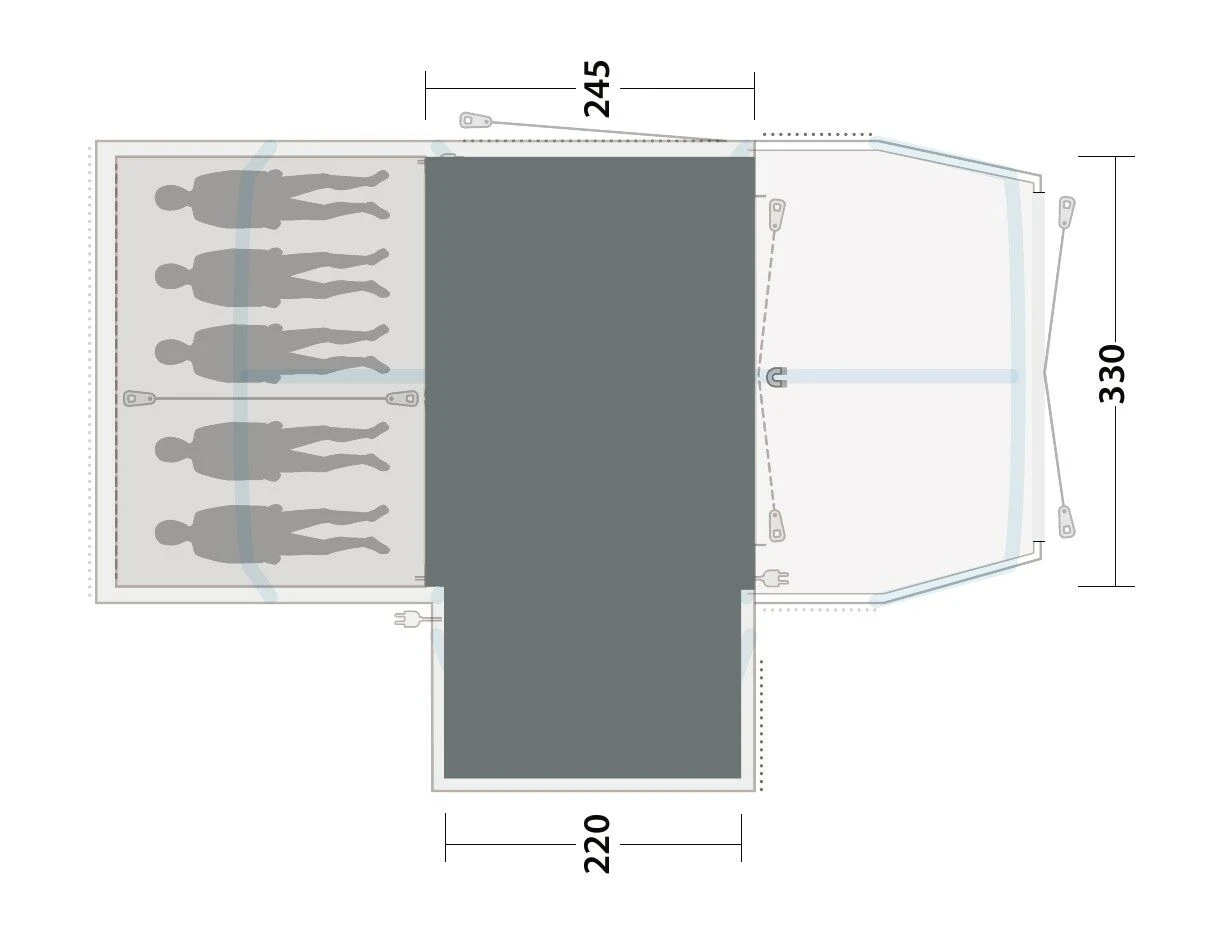 Outwell Mountain Lake 5ATC Flat Woven Carpet 5 Outwell Mountain Lake 5ATC Flat Woven Carpet - Image 3