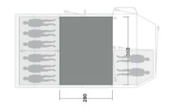 Outwell Knightdale 8PA Flat Woven Carpet 7 Outwell Knightdale 8PA Flat Woven Carpet -Camping Sales Store 170894 flat woven carpet knightdale 8pa drawing floorplan2