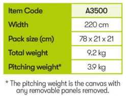 Quest Falcon 220 Poled Porch Caravan Awning (2022) 19 Quest Falcon 220 Poled Porch Caravan Awning (2022) -Camping Sales Store a3500 10 midsize
