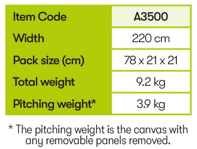 Quest Falcon 220 Poled Porch Caravan Awning (2022) 11 Quest Falcon 220 Poled Porch Caravan Awning (2022) - Image 9