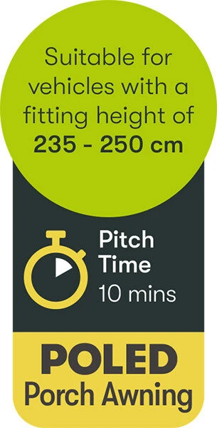 Quest Falcon 220 Poled Porch Caravan Awning (2022) 10 Quest Falcon 220 Poled Porch Caravan Awning (2022) - Image 8