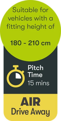 Quest Falcon Air 300 Drive Away Awning Low (180-120cm) (2022) -Camping Sales Store a3507a 9 midsize 1