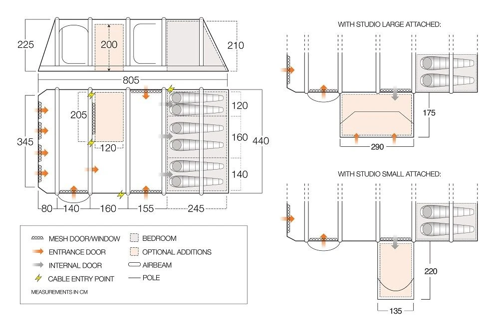 Vango Airbeam Vango Anantara IV 650xl Air Tent (2023) 4 Vango Airbeam Vango Anantara IV 650xl Air Tent (2023) - Image 2