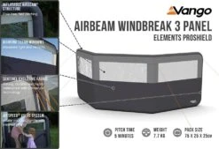 Vango Airbeam Windbreak 3 Panel (Elements Proshield) 7 Vango Airbeam Windbreak 3 Panel (Elements Proshield) -Camping Sales Store airbeam windbreak 3 panel elements proshield high res
