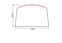 Outdoor Revolution Airedale 5.0s Front Sun Canopy -Camping Sales Store airedale 5s sun canopy drawing 3