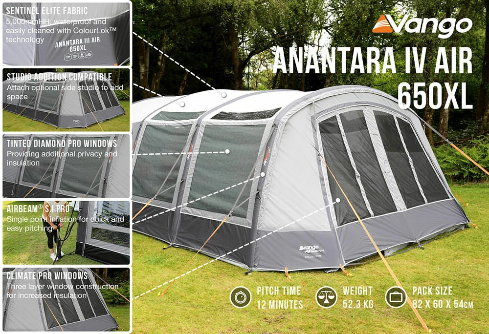 Vango Airbeam Vango Anantara IV 650xl Air Tent (2023) 6 Vango Airbeam Vango Anantara IV 650xl Air Tent (2023) - Image 4