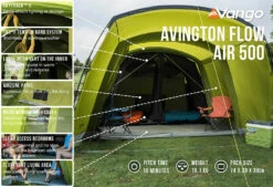 Vango Airbeam Vango Avington Flow Air 500 Tent (2022) -Camping Sales Store avington flow air 500 low res2