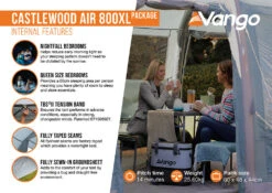 Vango Airbeam Vango Castlewood Air 800XL Tent Package (2023) -Camping Sales Store castlewood air 800xl package2