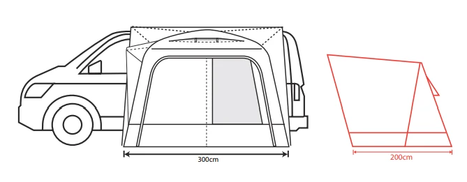 Outdoor Revolution Cayman Air Low Awning (180-220cm) 6 Outdoor Revolution Cayman Air Low Awning (180-220cm) - Image 4