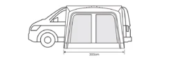 Outdoor Revolution Cayman Cuba Air Low Driveaway Awning (180-210cm) -Camping Sales Store cayman cuba 3 flr