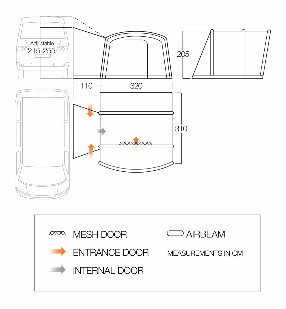 Vango Airbeam Vango Cove II Air Mid Awning (2023) 4 Vango Airbeam Vango Cove II Air Mid Awning (2023) - Image 2