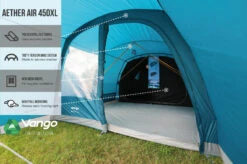 Vango Airbeam Vango Aether Air 450XL Tent (2022) -Camping Sales Store earth collection airbeam infographics call outs5