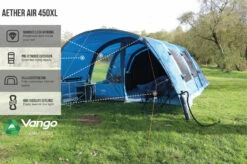 Vango Airbeam Vango Aether Air 450XL Tent (2022) -Camping Sales Store earth collection airbeam infographics call outs6