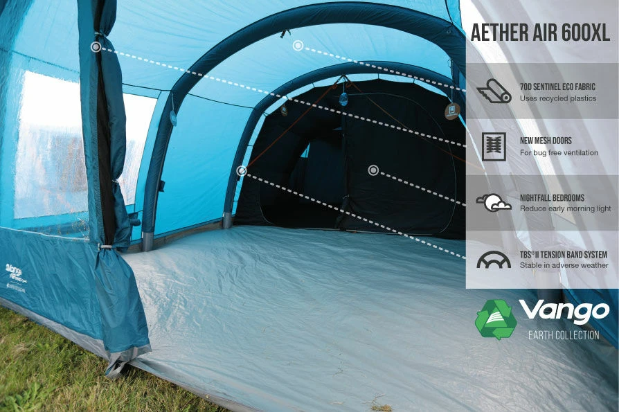 Vango Airbeam Vango Aether Air 600XL Tent (2022) 6 Vango Airbeam Vango Aether Air 600XL Tent (2022) - Image 4