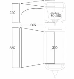 Vango AirBeam Sky Canopy 3.5m 8 Vango AirBeam Sky Canopy 3.5m -Camping Sales Store floorplan35 2