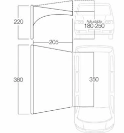Vango AirBeam Sky Canopy 3.5m 9 Vango AirBeam Sky Canopy 3.5m -Camping Sales Store floorplan35 3