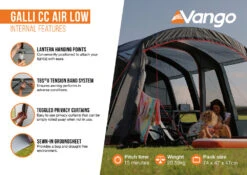 Vango Airbeam Vango Galli CC Air Low Awning (2023) -Camping Sales Store galli cc air low2 1