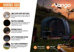 Vango Harris 350 Poled Tent (2023) -Camping Sales Store harris 350 infographic2