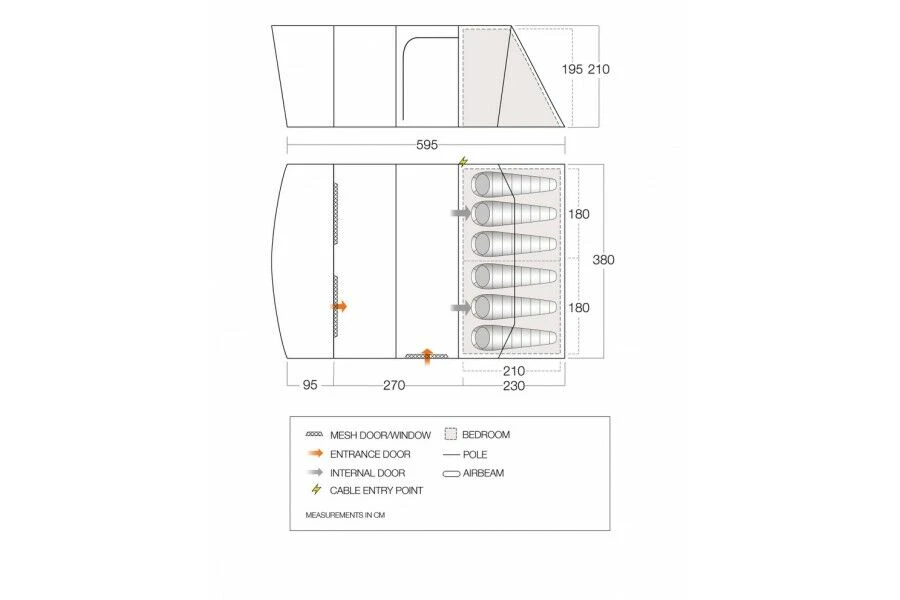 Vango Airbeam Vango Aether Air 600XL Tent (2022) 4 Vango Airbeam Vango Aether Air 600XL Tent (2022) - Image 2