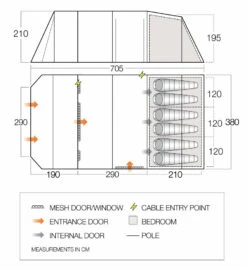 Vango Joro Poled 600XL Tent (2022) 20 Vango Joro Poled 600XL Tent (2022) -Camping Sales Store joro 600xl floorplan low