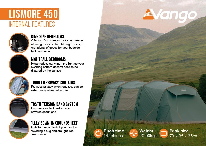 Vango Lismore 450 Poled Tent Package (2023) 6 Vango Lismore 450 Poled Tent Package (2023) - Image 4