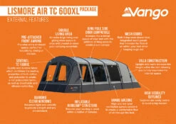 Vango Airbeam Vango Lismore Air TC 600XL Tent Package (2023) 19 Vango Airbeam Vango Lismore Air TC 600XL Tent Package (2023) -Camping Sales Store lismore air tc 600xl package